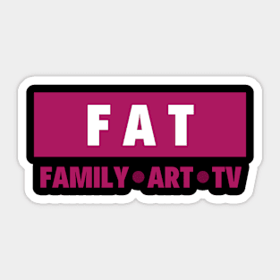 Funny family art tv Sticker